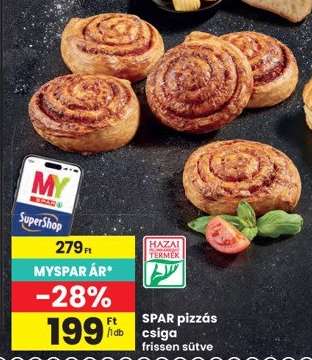 SPAR pizzás csiga