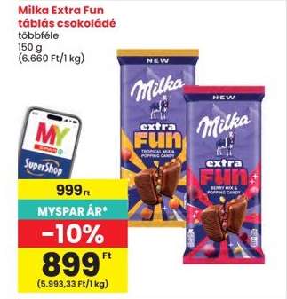 Milka Extra Fun táblás csokoládé