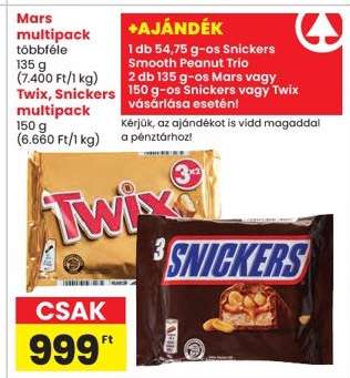 Twix, Snickers multipack