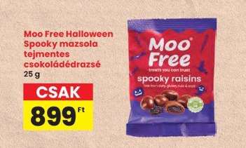Moo Free Halloween Spooky mazsola tejmentes csokoládédrazsé