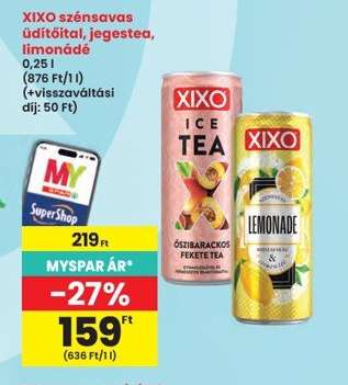 XIXO szénsavas üdítőital, jegestea, limonádé