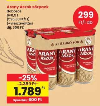 Arany Ászok sörpack