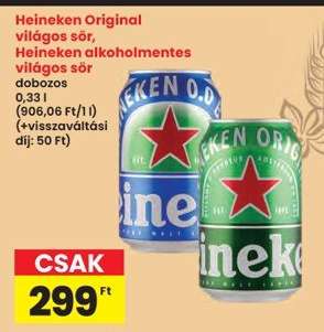 Heineken Original világos sör, Heineken alkoholmentes világos sör