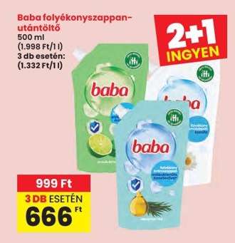 Baba folyékony szappan utántöltő