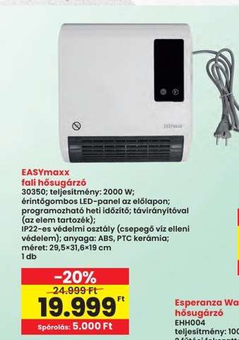 EASYmaxx fali hősugárzó