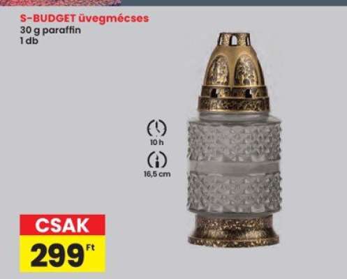 S-BUDGET üvegmécses