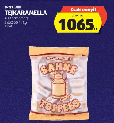 SWEET LAND TEJKARAMELLA