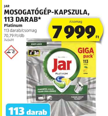 JAR MOSOGATÓGÉP-KAPSZULA, 113 DARAB