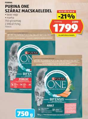 Purina ONE Száraz Macskaeledel