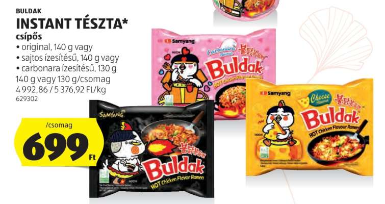 Buldak Instant Tészta