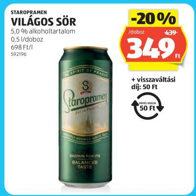 STAROPRAMEN Világos sör