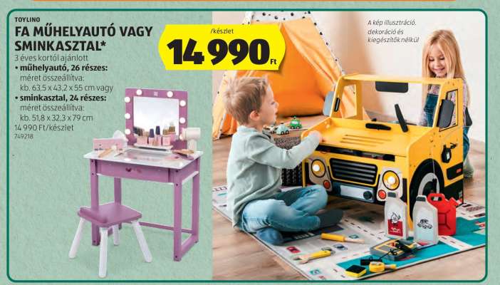 Fa műhelyautó vagy sminkasztal