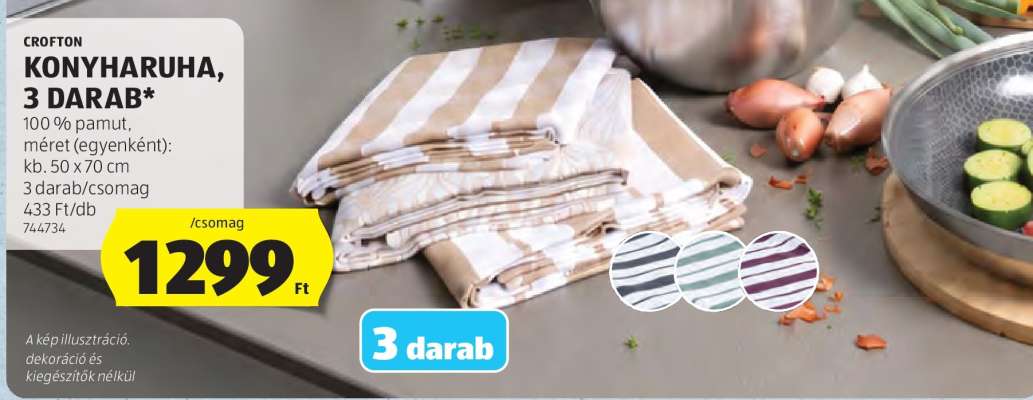 CROFTON Konyharuha, 3 darab