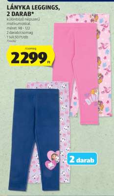 Lányka Leggings, 2 darab