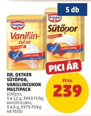 Dr. Oetker Sütőpor, Vanillincukor Multipack
