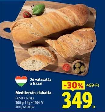 Mediterrán ciabatta