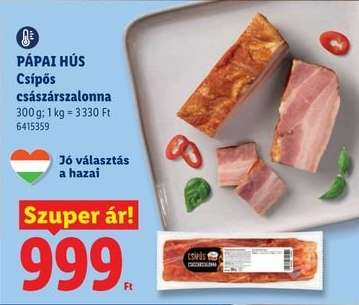 PÁPAI HÚS Csípős császárszalonna