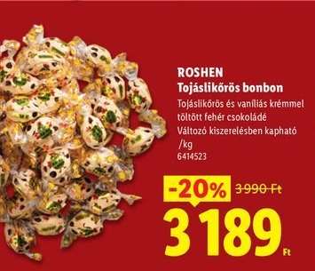 ROSHEN Tojáslikőrös bonbon