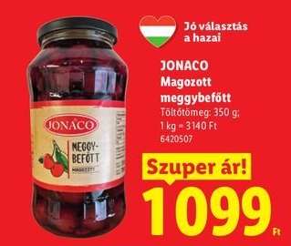 JONACO Magozott meggybefőtt