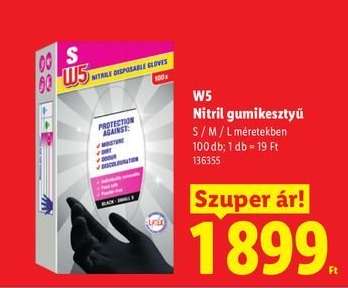 W5 Nitril gumikesztyű