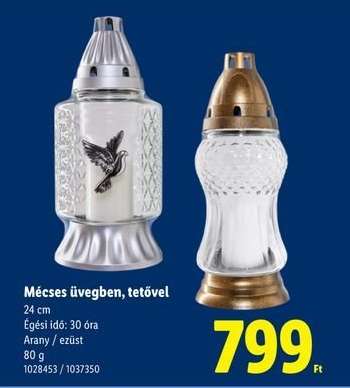 Mécses üvegben, tetővel
