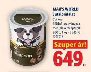 MAX’S WORLD Jutalomfalat