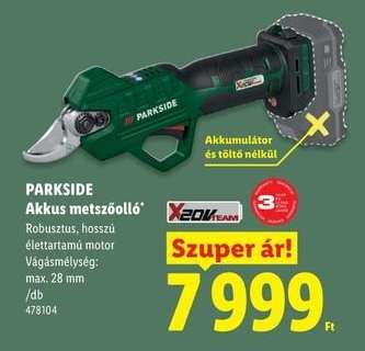 PARKSIDE Akkus metszőolló