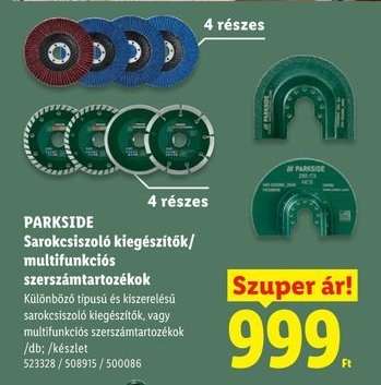 PARKSIDE Sarokcsiszoló kiegészítők/multifunkciós szerszámtartozékok