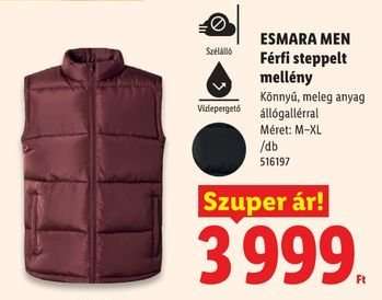 ESMARA MEN Férfi steppelt mellény