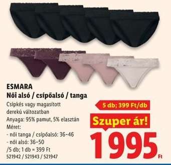 esmara Női alsó / csípőalsó / tanga