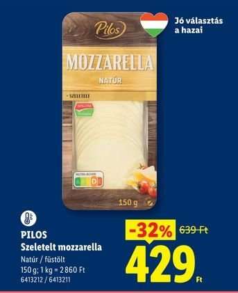 Pilos Szeletelt mozzarella