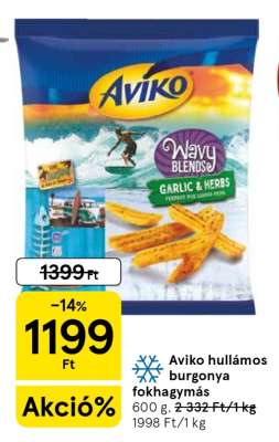Aviko hullámos burgonya fokhagymás
