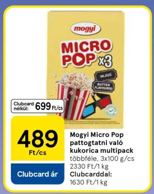 Mogyi Micro Pop pattogtatni való kukorica multipack