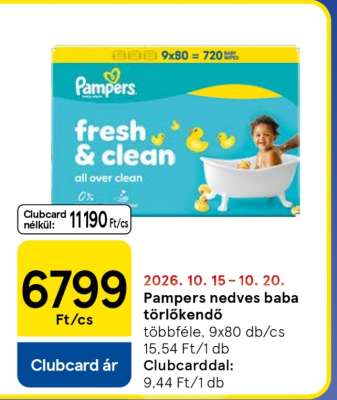 PAMPERS NEDVES BABA TÖRLŐKENDŐ