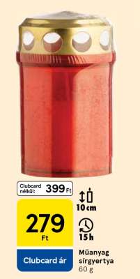 Műanyag sírgyertya