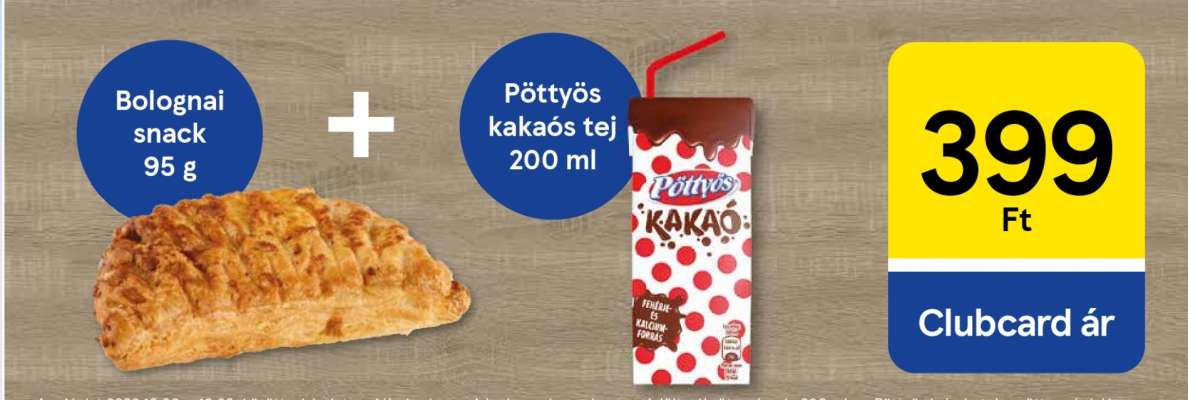 Bolognai snack + Pöttyös kakaós tej