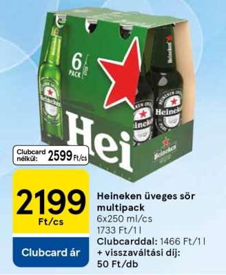 Heineken üveges sör multipack