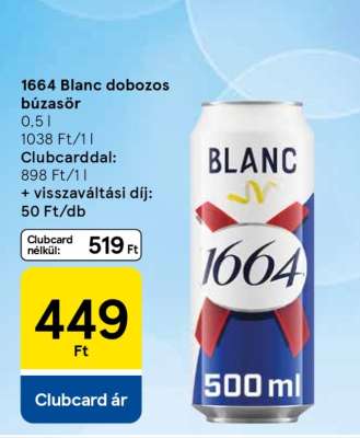 1664 Blanc dobozos búzasör