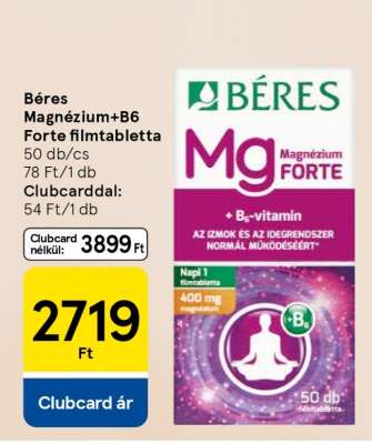 Béres Magnézium+B6 Forte filmtabletta