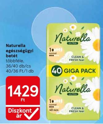 Naturella egészségügyi betét