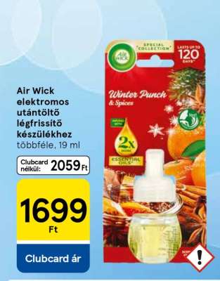 Air Wick elektromos utántöltő légfrissítő készülékhez
