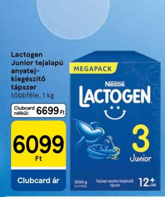 Lactogen Junior tejalapú anyatej-kiegészítő tápszer