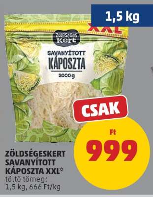 ZÖLDSÉGESKERT SAVANYÍTOTT KÁPOSZTA XXL