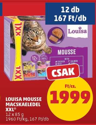 LOUISA MOUSSE MACSKAELEDEL XXL