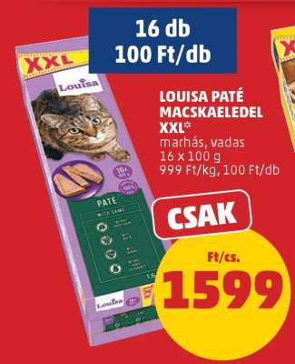 LOUISA PATÉ MACSKAELEDEL XXL