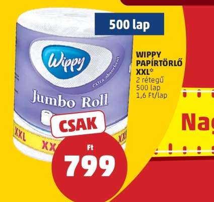 WIPPY PAPÍRTÖRLŐ XXL