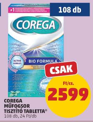 COREGA MŰFOGSOR TISZTÍTÓ TABLETTA