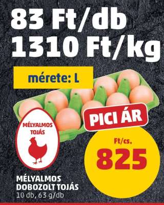 Mélyalmos dobozolt tojás
