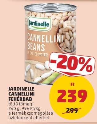 JARDINELLE CANNELLINI FEHÉRBAB
