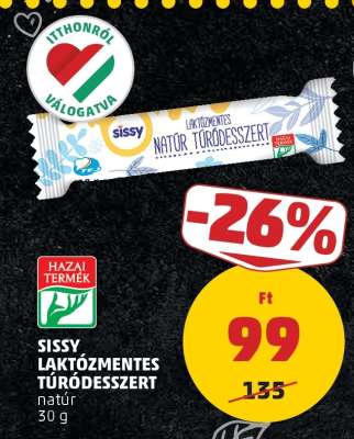 Sissy Laktózmentes Túródesszert